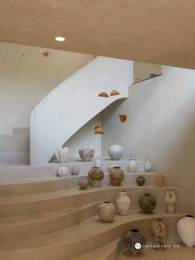 水里蛇窯陶器販售區，韓系風格佈置